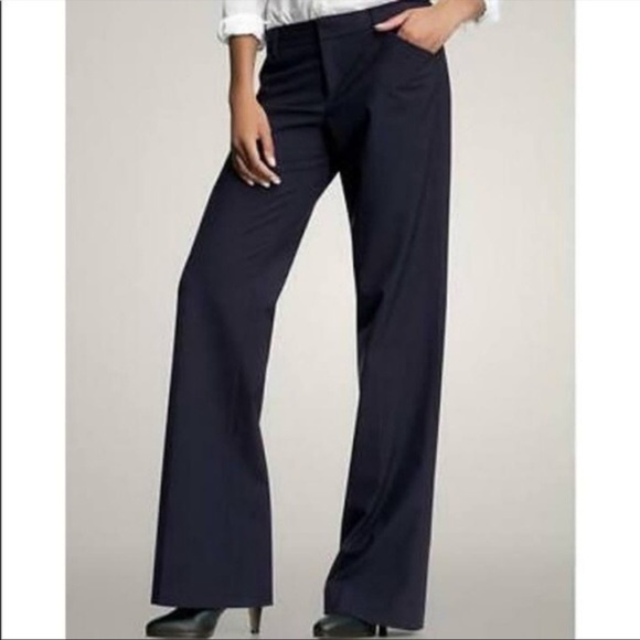 GAP Pants - Gap Perfect Trouser with Stretch Dark Blue with White Thin Pinstripes Pant, 12 R